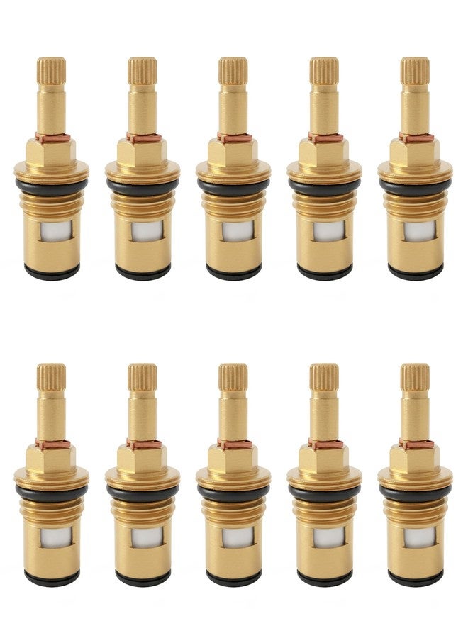 Acetap Brass Ceramic Disc Cartridge Quarter Turn 1/2 Inch, Hot and Cold Bathroom Kitchen Tap Faucet Valve, Spindle For Water Tap (Pack of 10 Piece) - Image 1